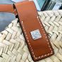 LOEWE Small Basket bag in palm leaf and calfskin