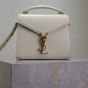 YSL CASSANDRA Mini top handle bag in grain de poudre embossed leather