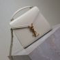 YSL CASSANDRA Mini top handle bag in grain de poudre embossed leather