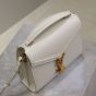 YSL CASSANDRA Mini top handle bag in grain de poudre embossed leather