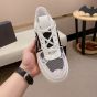 Valentino VL7N LOW-TOP SNEAKERS IN CALFSKIN AND MESH FABRIC WITH BANDS