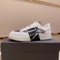 Valentino VL7N LOW-TOP SNEAKERS IN CALFSKIN AND MESH FABRIC WITH BANDS