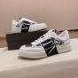 Valentino VL7N LOW-TOP SNEAKERS IN CALFSKIN AND MESH FABRIC WITH BANDS