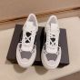 Valentino VL7N LOW-TOP SNEAKERS IN CALFSKIN AND MESH FABRIC WITH BANDS