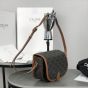 Celine MEDIUM FOLCO BAG IN TRIOMPHE CANVAS AND CALFSKIN