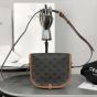 Celine MEDIUM FOLCO BAG IN TRIOMPHE CANVAS AND CALFSKIN