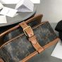 Celine MEDIUM FOLCO BAG IN TRIOMPHE CANVAS AND CALFSKIN