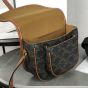 Celine MEDIUM FOLCO BAG IN TRIOMPHE CANVAS AND CALFSKIN