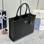 Large leather Prada Symbole bag with topstitching