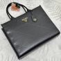 Large leather Prada Symbole bag with topstitching
