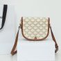 Celine MEDIUM FOLCO BAG IN TRIOMPHE CANVAS AND CALFSKIN