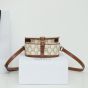 Celine MEDIUM FOLCO BAG IN TRIOMPHE CANVAS AND CALFSKIN