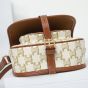 Celine MEDIUM FOLCO BAG IN TRIOMPHE CANVAS AND CALFSKIN
