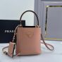 Small Saffiano Leather Prada Panier Bag