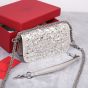 Valentino SMALL LOCÒ SHOULDER BAG WITH CRYSTALS