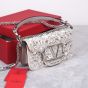 Valentino SMALL LOCÒ SHOULDER BAG WITH CRYSTALS