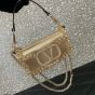 VALENTINO GARAVANI LOCÒ SMALL EMBROIDERED SHOULDER BAG
