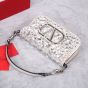 Valentino SMALL LOCÒ SHOULDER BAG WITH CRYSTALS