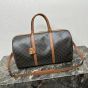 Celine LARGE TRAVEL BAG IN TRIOMPHE CANVAS AND CALFSKIN