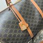 Celine LARGE TRAVEL BAG IN TRIOMPHE CANVAS AND CALFSKIN