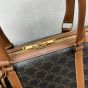 Celine LARGE TRAVEL BAG IN TRIOMPHE CANVAS AND CALFSKIN