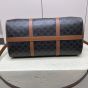 Celine MEDIUM TRAVEL BAG IN TRIOMPHE CANVAS AND CALFSKIN