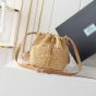 Prada Crochet and leather mini-bucket bag