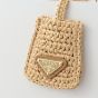 Prada Crochet and leather mini-bucket bag