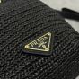 Prada Crochet and leather mini-bucket bag