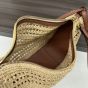 LOEWE Mini Hammock Hobo in raffia and calfskin