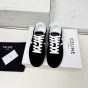 CELINE JOGGER LOW LACE-UP SNEAKER WITH TRIOMPHE in SUEDE CALFSKIN AND CALFSKIN