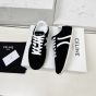 CELINE JOGGER LOW LACE-UP SNEAKER WITH TRIOMPHE in SUEDE CALFSKIN AND CALFSKIN