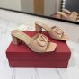 Valentino VLOGO SIGNATURE PATENT LEATHER SLIDE SANDAL 