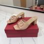 Valentino VLOGO SIGNATURE PATENT LEATHER SLIDE SANDAL 