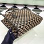 Large Prada Symbole embroidered fabric handbag