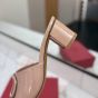 Valentino VLOGO SIGNATURE PATENT LEATHER SLIDE SANDAL 
