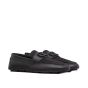 Valentino VLOGO SIGNATURE DRIVING SHOE IN CALFSKIN AND TOILE ICONOGRAPHE TECHNICAL FABRIC