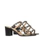 Valentino ROCKSTUD CALFSKIN LEATHER SLIDE SANDAL