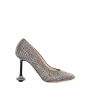 LOEWE Toy pump in suede and allover rhinestones