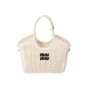 MIU MIU IVY cotton mesh tote bag