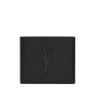 YSL CASSANDRE East/West wallet in grain de poudre leather