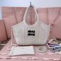 MIU MIU IVY cotton mesh tote bag