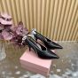 MIU MIU Nappa leather slingback pumps