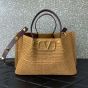 Valentino MEDIUM SHOPPING BAG IN SYNTHETIC RAFFIA