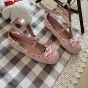 Valentino ROCKSTUD SATIN BALLERINA