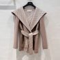 Dior Cropped Coat with Hood and Belt