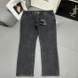 YSL V-WAIST LONG BAGGY JEANS IN 9O'S BLACK DENIM