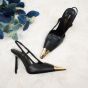 YSL JEANNE SLINGBACK PUMPS IN SMOOTH LEATHER