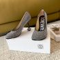 LOEWE Toy pump in suede and allover rhinestones