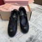 MIU MIU Ruches nappa leather ballerinas